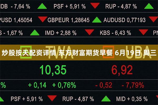 炒股按天配资详情 东方财富期货早餐 6月19日 周三