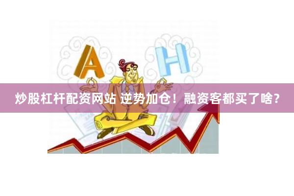 炒股杠杆配资网站 逆势加仓！融资客都买了啥？