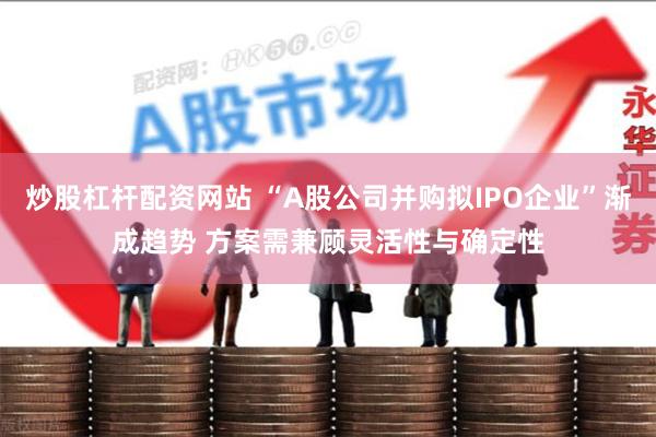 炒股杠杆配资网站 “A股公司并购拟IPO企业”渐成趋势 方案需兼顾灵活性与确定性