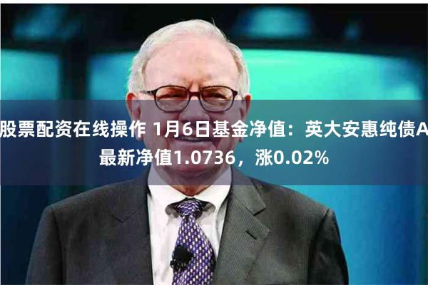 股票配资在线操作 1月6日基金净值：英大安惠纯债A最新净值1.0736，涨0.02%