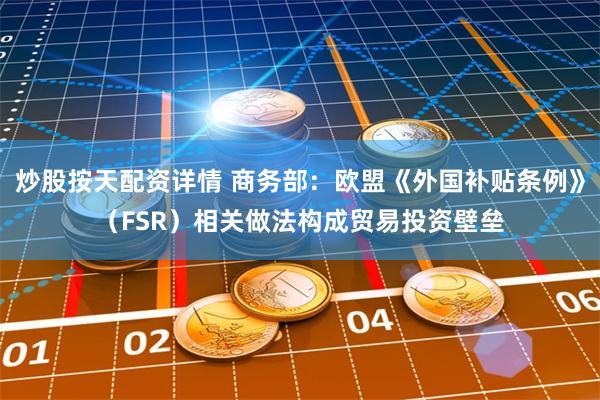 炒股按天配资详情 商务部：欧盟《外国补贴条例》（FSR）相关做法构成贸易投资壁垒