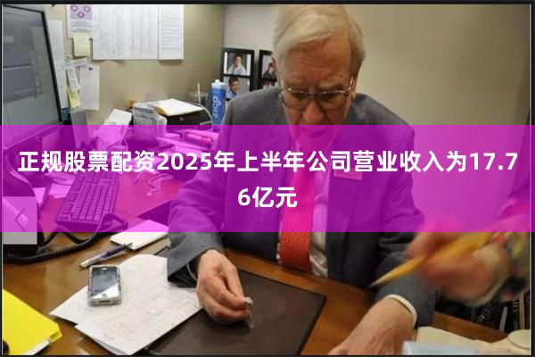 正规股票配资2025年上半年公司营业收入为17.76亿元