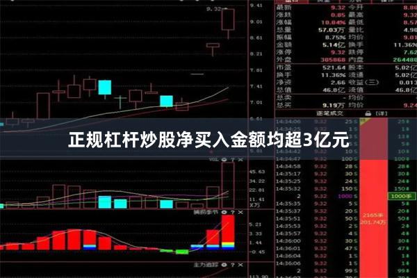 正规杠杆炒股净买入金额均超3亿元